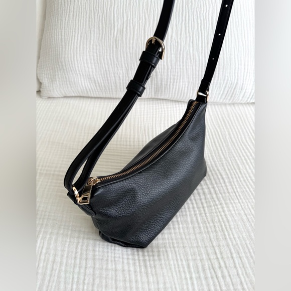 A New Day Black Leather Crossbody Bag - Picture 3 of 5
